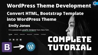 Convert HTML, Bootstrap Template into Wordpress Theme | Wordpress Theme Development Hindi | Urdu