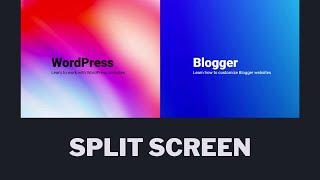 How To Design A Split Screen Homepage - Live Blogger