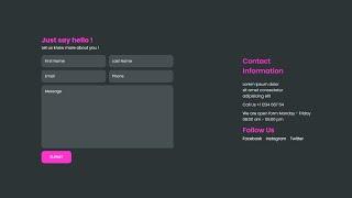 Learn to Create a full-page contact form in HTML and CSS