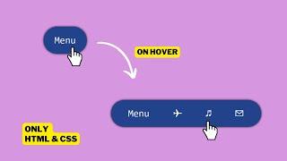 Sliding Navigation Menu with Hover Effect using HTML and CSS