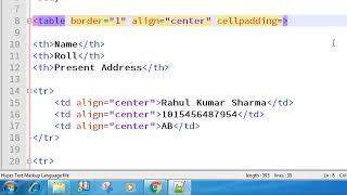 48. Table Cell Padding in HTML (Hindi) | DJVM Tech Point