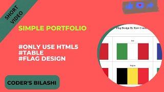 Simple Website using only HTML || Flag design || Result Sheet || Only HTML5  || ????????????????????