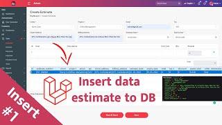 Insert data to databases estimate HR Laravel 9 | System Management