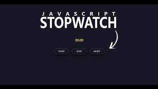 How to make Stopwatch using HTML CSS & JAVASCRIPT | Beginner Tutorial