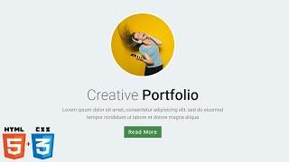 Creating A Personal Portfolio Website Design Using HTML And CSS | Learn Web