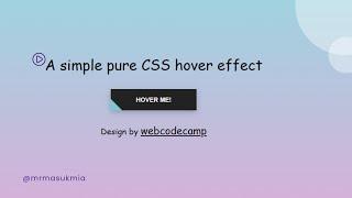 pure css usign html and css3 hover effect button