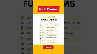 Full Forms of Technologies ||#shorts#google#coding