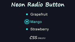 CSS Neon Radio Button | CSS Animation