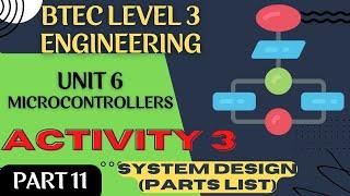 BTEC Level 3 Engineering Unit 6 Microcontrollers - Part 11 - ACTIVITY 3 PARTS LIST + BLOCK DIAGRAM