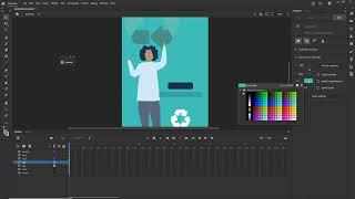 HTML5 ANIMATED BANNER - SIMPLE CHARACTER ANIMATION - ADOBE ANIMATE CC TUTORIAL