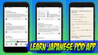 How To Use Learn Japanese Pod App Android APP