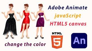 Adobe Animate CC 2022 TUTORIAL - interactive banner - Dress Up Game - JavaScript in HTML5 canvas.