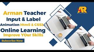 Input + Label Animation with Html5 & Css3 in Urdu & Hindi(2022)