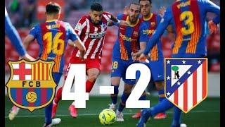 Barcelona 4 - 2 Atletico Madrid - Goals and highlights - LaLiga 21/22