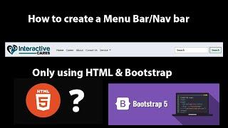 How to create a menu bar nav bar,web design,web develop,html css bootstrap