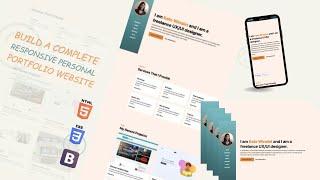 Build a Simple Responsive Personal Portfolio Website using HTML CSS Bootstrap