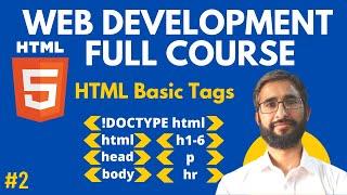 HTML5 Web Development Tutorial #2 - Basic Tags ( !Doctype, head, body, p, h1-h6, hr, br )