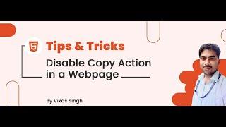 How to disable copy action in a webpage | HTML, CSS tricks & tips #html #css #webdevelopment