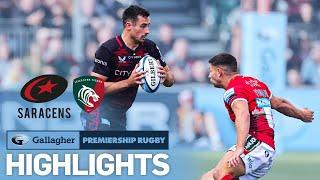 Saracens v Leicester - HIGHLIGHTS | Final Foes Face Off Again! | Gallagher Premiership 2022/23