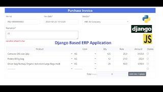 Python Django | ERP | Procurement | Register Vendor & Create Invoice | InlineFormset  | Accounting