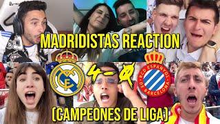 MADRIDISTAS REACTION TO REAL MADRID 4 - 0 ESPANYOL (CAMPEONES DE LIGA) | FANS CHANNEL