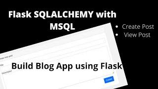 Build Blog App using Flask | MySQL Database using SQLAlchemy