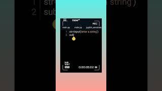 Performing to input a string and count substring in python ????#shorts #youtubeshorts