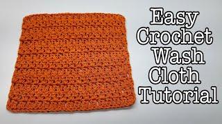 Quick Easy Crochet dishcloth | Crochet Wash Cloth For Beginner Tutorial | Bag O Day Crochet