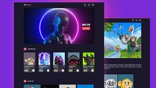 Complete Responsive NFT Website Using HTML, CSS & JavaScript | NFT Website Challenge[day2]