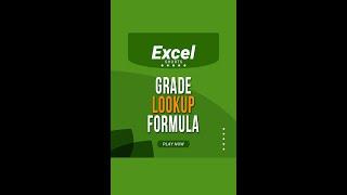 Percentage Grading Using Lookup Formula in Excel | Excel | Tutorials | Youtube Shorts #shorts #short