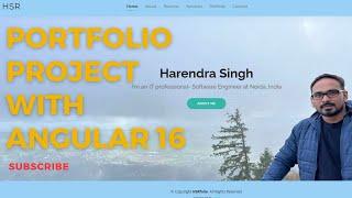 Portfolio project || Angular 16 || Html || CSS || Bootstrap || Javascript