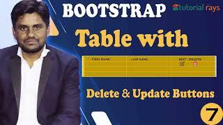 7. Bootstrap Table with Insert Update Delete buttons and icons | Bootstrap 5 Tutorials