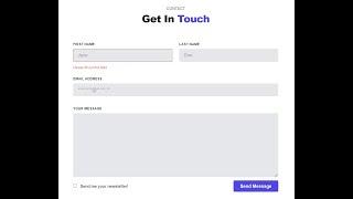 Build a Responsive Contact or Newsletter SignUp Form Using TailwindCSS & HTML5 For Website