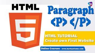 Paragraph tags - HTML Tutorial - How to Create Paragraph Using P Tag in HTML - HTML Project - Sekhar