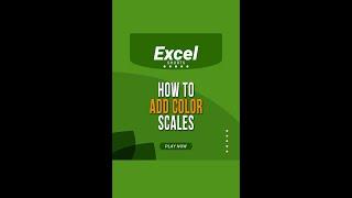 How to Add Color Scales Easily in Excel | Excel | Tutorials | Youtube Shorts #shorts #short