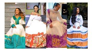 #Habesha kemis #Ethiopian Culture dress new style #new habesha Traditional Cloth