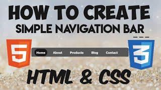 How to Create Simple Navigation Bar Using HTML & CSS | #video #html5 #css #website #youtube #viral