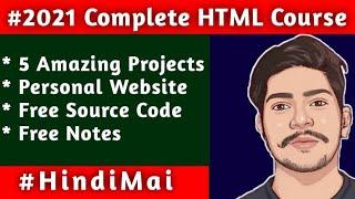 HTML Tutorial For Absolute Beginner in hindi ( with Notes)