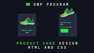 Simple Product design for websites with html and css || Online Shop Design by DWP Program