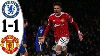 Jadon Sancho & Jorginho Goal !! Chelsea vs Manchester United 1-1 Highlights & Goal Sancho Goal