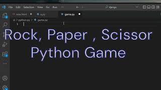 Rock Paper Scissor game with python | Mini Project Second  | with music #python