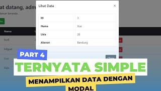 Part 4: Menampilkan Data dengan Modal Menggunakan PHP, JS, dan Bootstrap