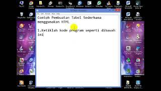 Cara membuat tabel HTML di NOTEPAD - Mudah membuat Tabel