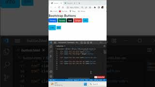 Bootstrap Button classes | Bootstrap button size #bootstrap #html #short