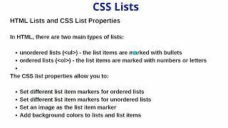 CSS List Properties | List Style Type | List Style Image | List Style Position in CSS | #css #list