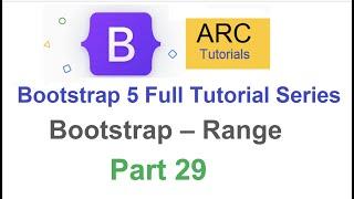 Bootstrap 5 Tutorial For Beginners #29 - Bootstrap Range Tutorial