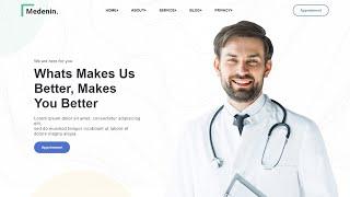 How to Make Doctor Website Template in HTML and CSS with Source code || Creative Networks