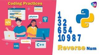 Python Reverse Numbers Pattern - Pattern Programs in Python - Python Projects with Source Code