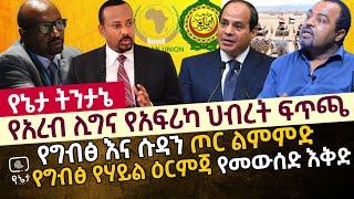 የአረብ ሊግና የአፍሪካ ህብረት ፍጥጫ | የግብፅ እና ሱዳን ጦር ልምምድ | የግብፅ የሃይል ዕርምጃ የመውሰድ እቅድ