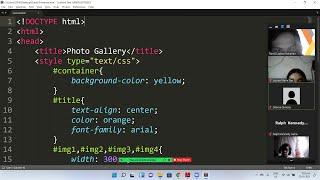 HTML Photo Gallery with Internal CSS and Id Selector